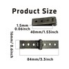 PDETVEO 4PCS Folding Butt Hinges, Silver Stainless Steel Door Furniture