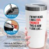 Flairy Land Civil Engineer Tumbler 20oz Silver -Civil Engineer Look