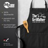 MoonWorks® BBQ Apron for Men with Saying "Hier grillt der