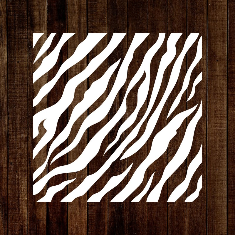 MAGJUCHE Tiger Print Stencil 6 Inches, Reusable Animal Print Stencil