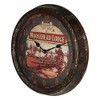 Rivers Edge Products Moosehead Rusty Metal Clock, 15-Inch