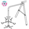 Triple Fun-Go-Round, 2" Diameter Metal Tubing Swing Set Accessory Attachment.