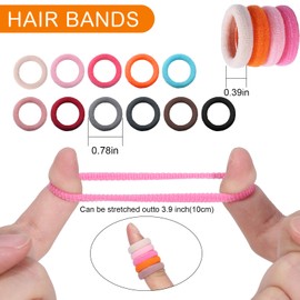 150 Pack Hair Ties for Little Girls, Soft Hair Ties No Damage Small Seamless Hair Bands Elastic Ponytail Holders Hair Accessories