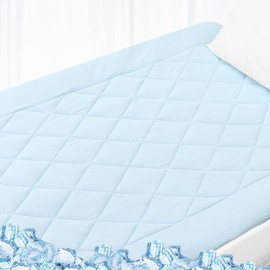 King Mattress Pad Cooling & Breathable -Fitted Deep Pocket 18-22 Inches, Ultra-Soft King Mattress Pad Fitted Deep Pocket,Bed Topper for Enhanced Comfort,Crystal Blue