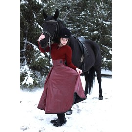 Equestrian riding skirt bordo long for women | Winter riding gear for girl (XL-XXL: 41-50 inch)