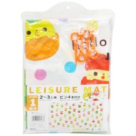 Torne P-3144 Leisure Sheet with 4 Fastening Pins Hyokkori Fruit Leisure Mat 1 Tatami Mat for 2-3 People
