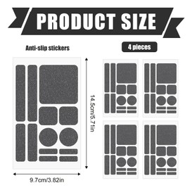 lasuroa 4 Stück Handy-Griffaufkleber, Selbstklebend rutschfeste Aufkleber Vorgeschnittene Streifen Universelles Anti-Rutsch-Griffband für Handyhülle Tablet Maus Gamecontroller (Grau)