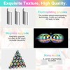 10Pcs Rainbow Hematite Magnetic Stone Kit, DIY Round Polished Magnets