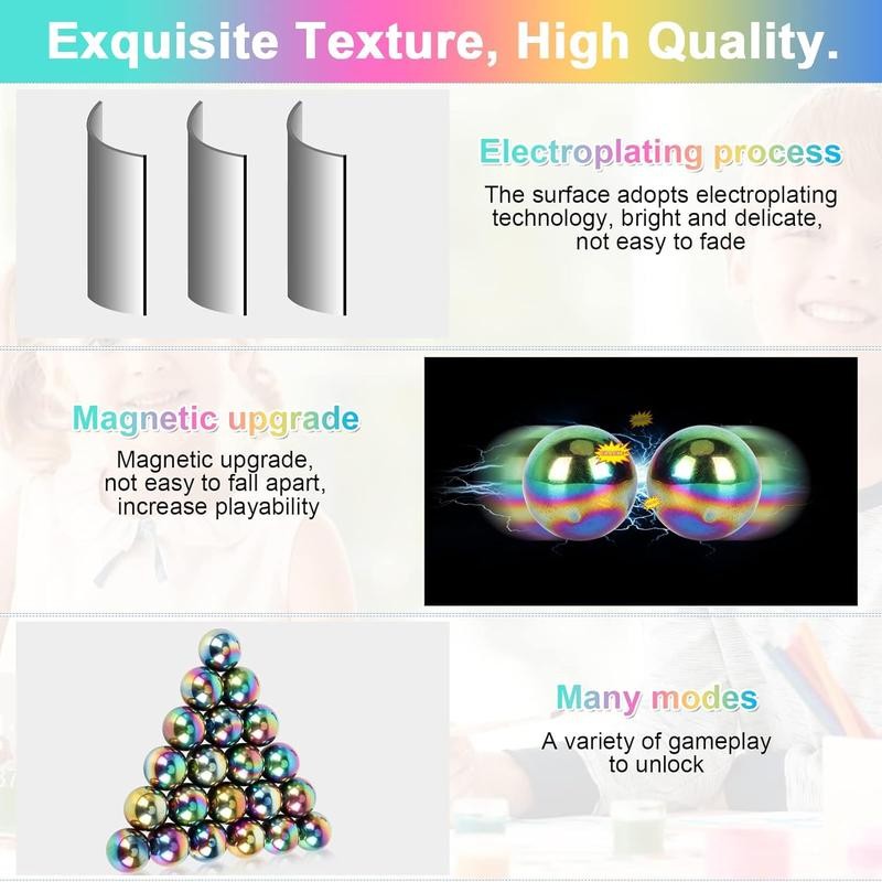 10Pcs Rainbow Hematite Magnetic Stone Kit, DIY Round Polished Magnets