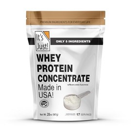 It's Just! - 100% Whey Protein Concentrate, Made in USA, Premium WPC-80, Natural Cocoa Powder (1.25 Pound, Chocolate)