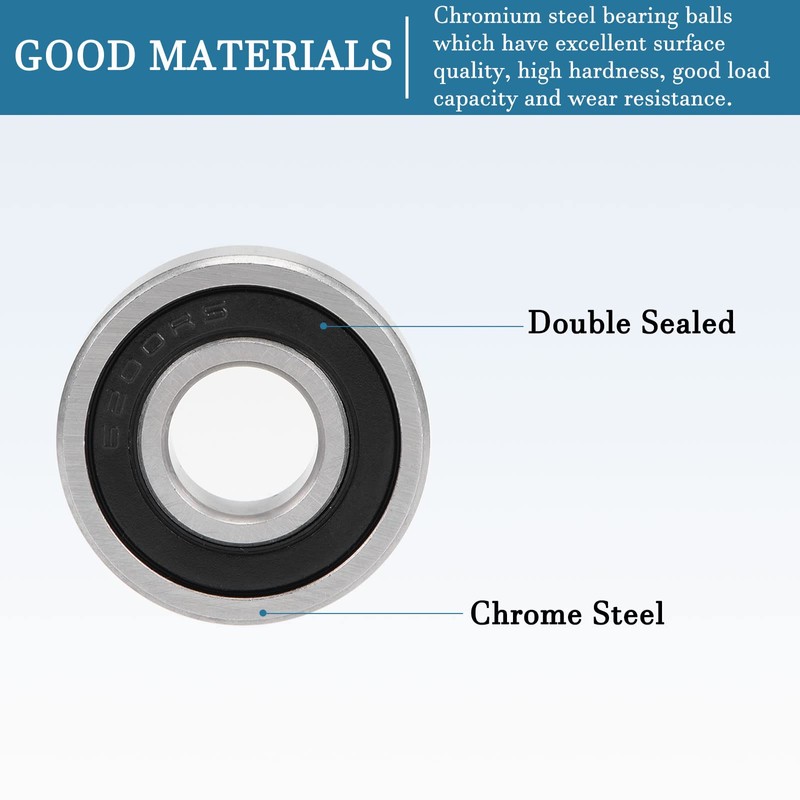 QUARKZMAN 6200/12-2RS 12 x 30 x 9 mm Ball Bearings