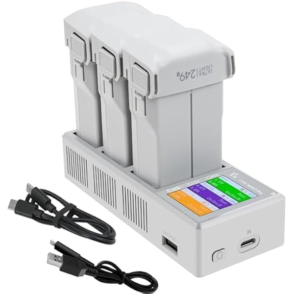 Multifunction LCD Charger with Storage Charge,Discharge for DJI Mini 4