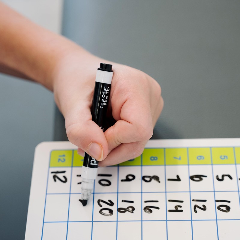 Dry Erase Multiplication Board 9x12in Double Sided Whiteboard with Chart