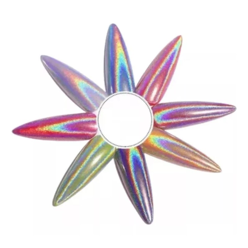 Modaland Polvo Efecto Láser Espejo Para Decoración Uñas(6 Piezas)