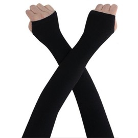 UV Protection Cooling Arm Sleeves for Cycling Basketball Driving Fishing Cover Sleeves (Black)