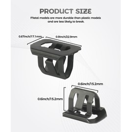 UNLRAE 20PCS Grill Clips,Car Accessories Automotive Clip,Black Metal Bumper Cover Front Metal Retainer Clips,Grille Retainer Clip Replacement,Replaces Part Number 15078238 700-053 16448069-101