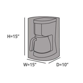 Covermates Keepsakes – Coffee Maker Cover – Dust Protection - Stain Resistant - Washable – Appliance Cover-Black