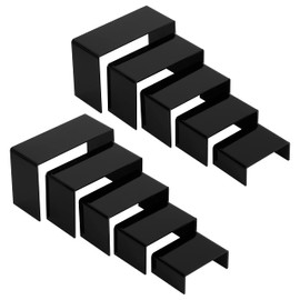 ihomecooker 6 Pc Black Metal Display Risers Showcase for Shoe Risers Retail Stand Cupcake Stand Dessert Stand (10P-Black)