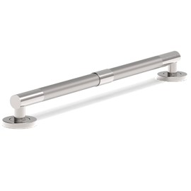AmeriLuck 1-1/4 x 24 inches Designer Bath Safety Grab Bar with Anti-Slip Peened Grip, ADA Compliant 500lbs Loading Capacity, Collection Glacier, Stainless Steel Brushed Nickel