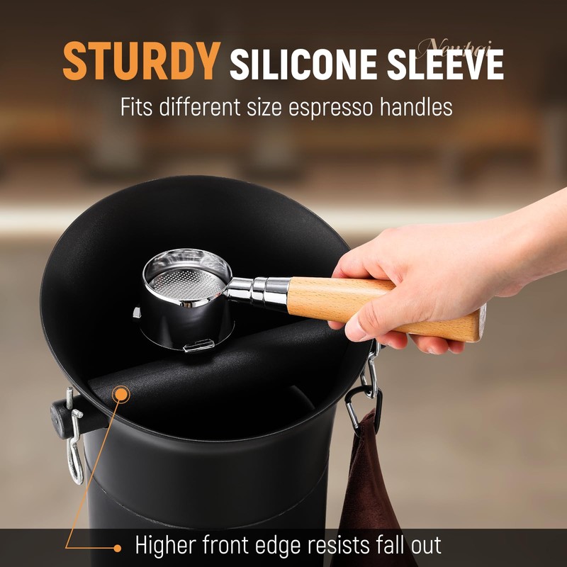 Newhai Espresso Coffee Knock Box for Commercial Use, with 30