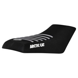 Enjoy Mfg Arctic Cat 250 300 400 454 500 4x4 2x4 Seat Cover ALL BLACK - SILVER RIBS #277
