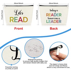 Book Lovers Gifts for Women Makeup Bag Book Themed Gifts for Readers Bookish Librarians Books Club Gift Cosmetic Bag Reading Gift for Her Friends Sister Daughter Niece Author Travel Toiletry Pouch