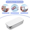 6 Pcs Rectangular Tin Box, Mini Portable Tin Container Metal