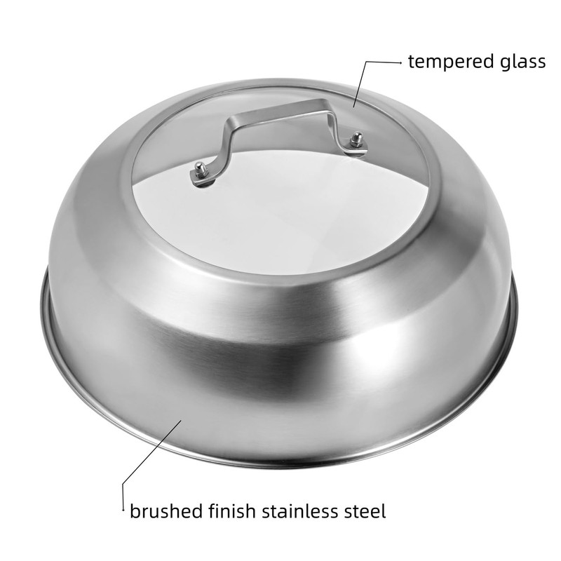 Stainless Steel Basting Cover for 14" Woks, 13.5" (13" Inner