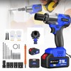 Bowoshen Electric Cordless Impact Gun with 2500RPM,Cordless Drill Wrench with