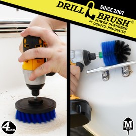 Aquatic Cleaning Supplies - Drill Powered Boat Cleaning Brushes - Boat Scrubbing Accessories - Hull Cleaner Brush Set - Barnacles Busting Brush Tool - Fish Tank Scrubbing Set - Pool Cleaning Brush Set