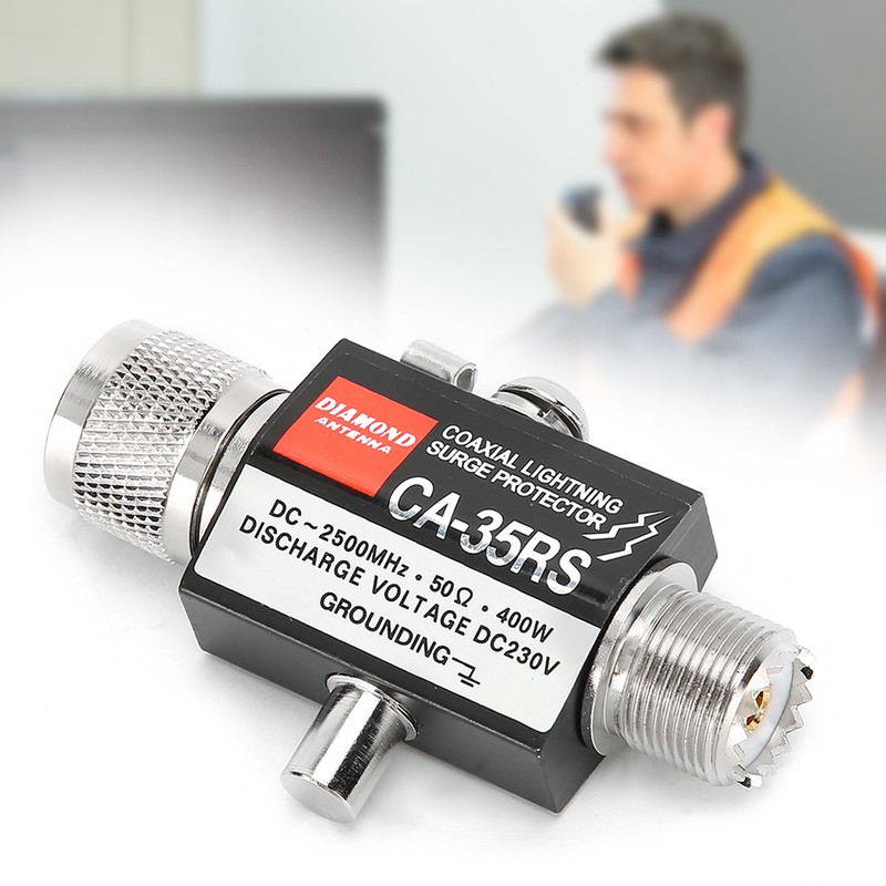 Surge Protector Arrester CA‑35RS Walkie Talkie Antenna Coaxial Cable PL259