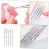 Vaguelly 5pcs Nail Art Drawing Tools Durable Manicure Pens for