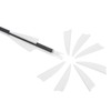 1.75 Inch Plastic Arrow Feathering Shield Shape Rubber Feathers Plastic