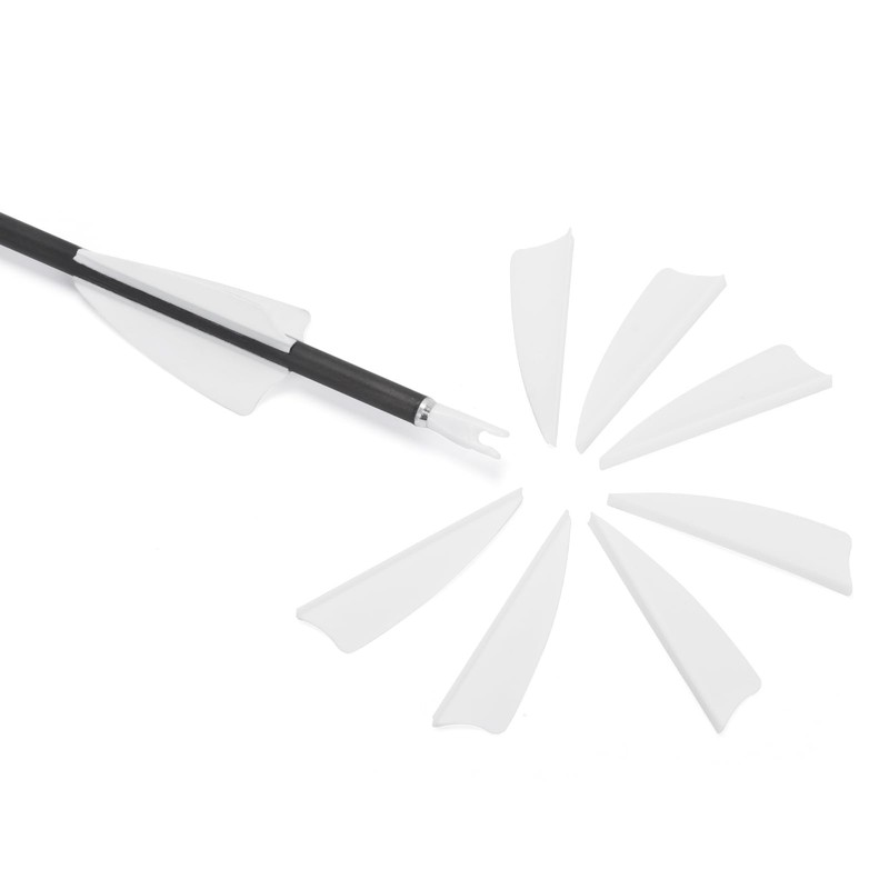 1.75 Inch Plastic Arrow Feathering Shield Shape Rubber Feathers Plastic