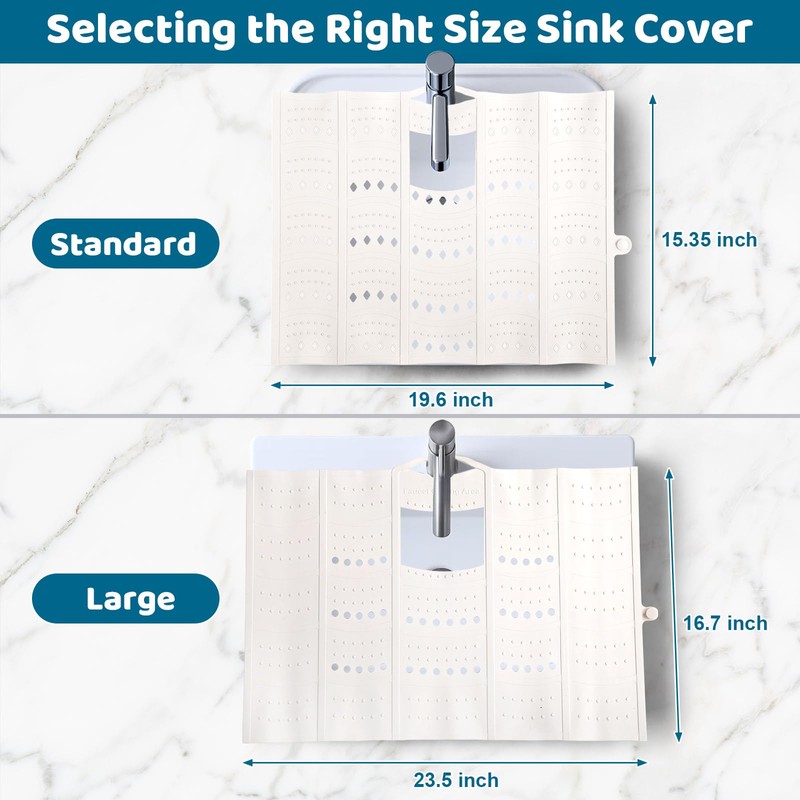 Bathroom Sink Cover for Counter Space, Sink Mat Foldable Sink