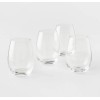 Threshold Signature Set of 4 White Wine Glasses Stemless Crystal