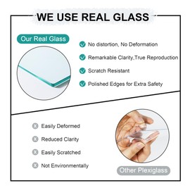 ccdcc 4x6 Picture Frame Set of 2, 4 x 6 Wood Photo Frames with Mat for 3.5x5, Wooden Frame with Real Glass Cover for Wall and Tabletop Display,Black