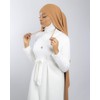 HE700 Women's Luxury Medine Silk Pull-On Hijab with Knot Hat,