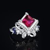 JewelryPalace Butterfly Bow Knot Princess Cut 3.1ct Created Pink Sapphire