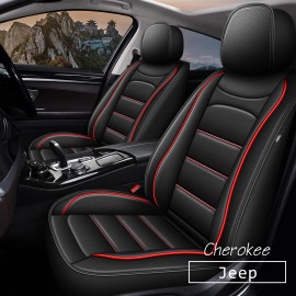 Unbranded For Jeep Cherokee 2014-2023 Car 2-Seat Covers Faux Leather Accessories Cushion