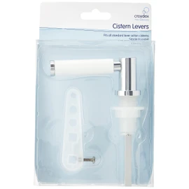 Croydex Blanc Cistern Lever, Chrome/White