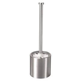axentia Stainless Steel Toilet Brush & Holder - Matte Brushed Stainless Steel - Set with Toilet Brush, Toilet Brush Holder & Replacement Brush - Toilet Set Designed to Stand, No Drilling Required