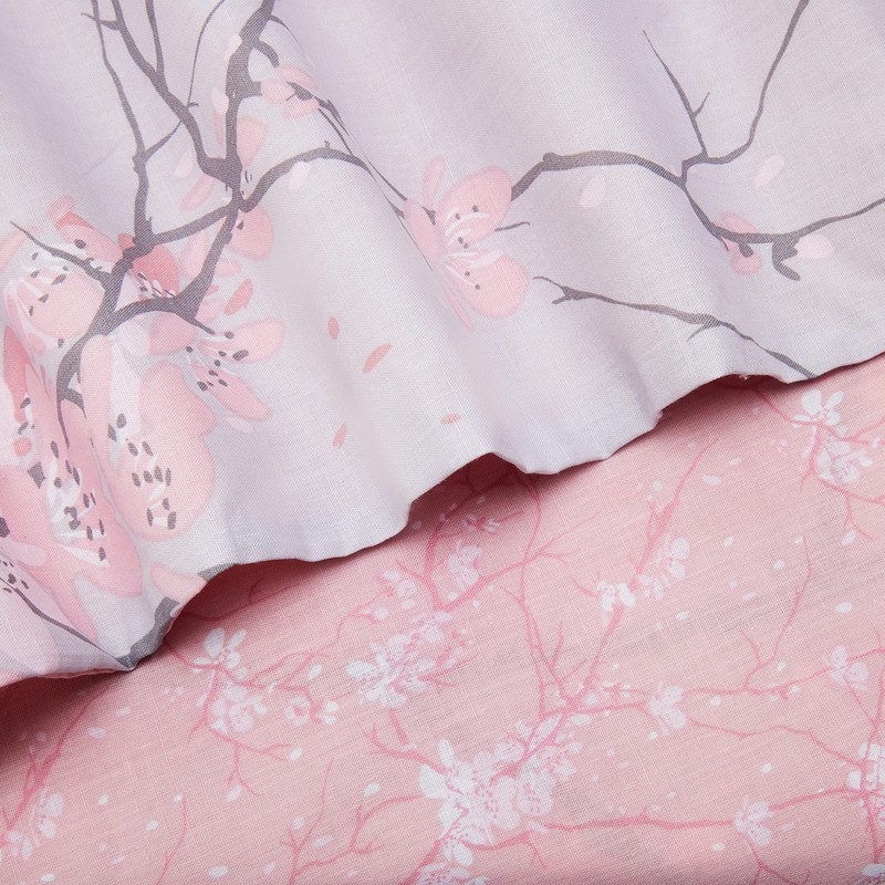 Dreamscene Spring Blossom Duvet Cover with Pillowcase Reversible Floral Bedding