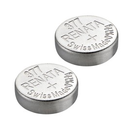 Renata Single Watch Battery Swiss Made 377 or SR626SW or AG4 1.5V, Silver, 2 x 377 or SR 626 SW