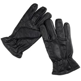 Men's Quality 100% Genuine Sheepskin Leather Fleece lined Gloves (Large/XLarge), Black