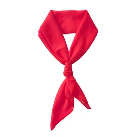 Lastclream Chiffon Square Neck Scarves for Women Handkerchief Retro Satin Ribbon Scarf for Hair Wrapping at Night 26" (Red)