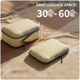 Cipway Compression Packing Cubes for Travel (Vanilla Cream 6 Set)