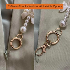 ZipSeven Zipper Puller for Dress and Boots Jewelry Design Zipper Helper Zip Up and Down with Easy Zip Hook Aid Puller Pull by Yourself (French)
