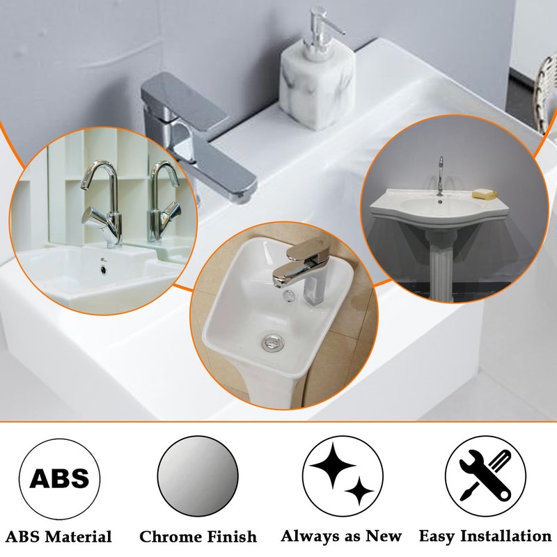 Aifeier ET 4 Pieces Sink Overflow Ring Kitchen Bathroom Sink