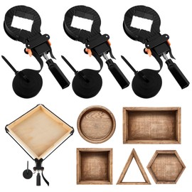 Feekoon 3 Packs 13 FT Belt Band Strap Clamps for Woodworking, Quick Release Band Clamps with 4 Corner Claws, Thick and Sturdy Belt Clamp, Adjustable Picture Frame Clamp Tool